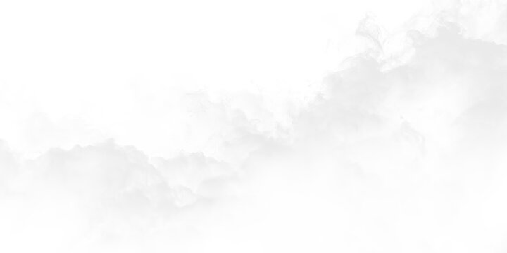 Soft gray clouds float on a transparent background representing a cloudy sky at any time of day in a simple and clear design