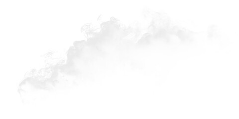Obraz premium White smoke swirling on a transparent background created for graphic design and artistic projects during daytime