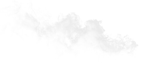 Cloud shape floats on transparent background and creates a soft appearance during a bright sunny day in nature