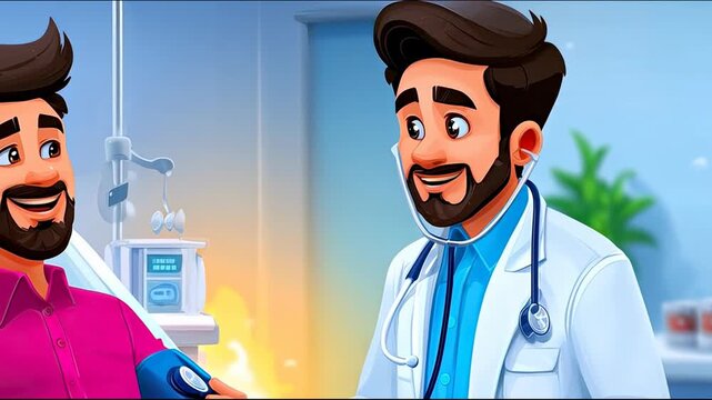 Medical consultation doctor patient examination healthcare illustration