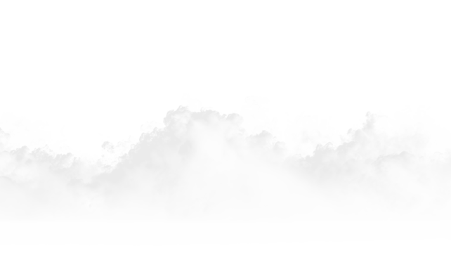 Cloud formation on a transparent background with soft edges and varying depths seen in a digital scene - Powered by Adobe