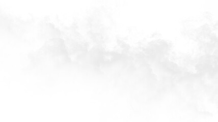 Soft gray smoke flowing across a transparent background for design purposes and artistic projects