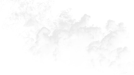 Soft clouds drift across a clear sky with a transparent background during daytime © Liubov