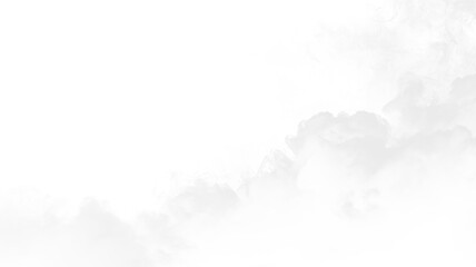 Clouds drift across a transparent background creating a simple scene for creative projects © Liubov