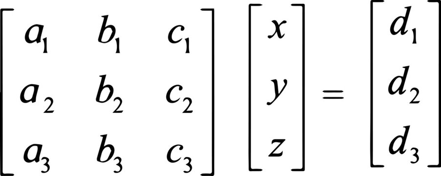 Matrix Linear Algebra Vector Illustration Explaining Mathematical Transformations, Coordinate Systems and Analytical Structures