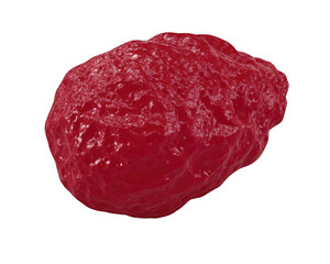 Obraz premium Raw ground beef, fresh and red, isolated on transparent background, showing texture and moisture, suitable for food preparation, cooking, or recipe concepts