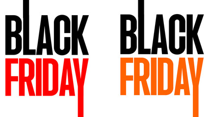 Dynamic graphic banner announcing a significant retail sales event, featuring bold text for a major shopping holiday with contrasting colors to grab attention