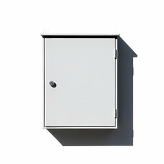 Street fire alarm box on isolated wall