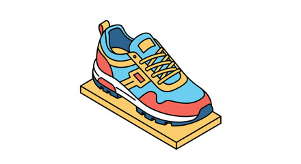 Vibrant athletic shoe for active lifestyles, perfect for fitness blogs and sporty product showcases, highlighting energy and modern design elements