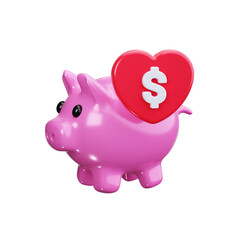 Obraz premium piggy bank 3d render icons