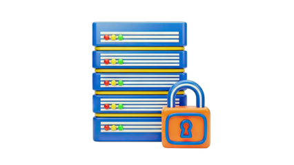 Data Servers Secured by Padlock: Information Security Concept