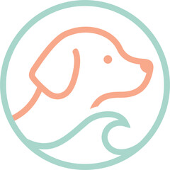 Obraz premium Stylized Dog Illustration greend color 