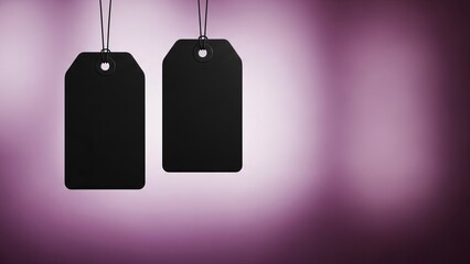Two blank hanging tags