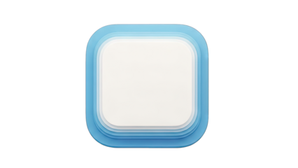 Abstract Blue and White Square Design on White Background