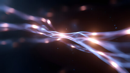 Abstract Light Flow: Captivating the essence of energy through dynamic light streaks. a visual representation of technology, connectivity, and data transfer.  