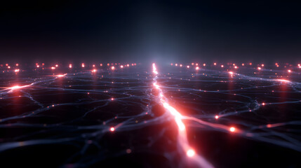 Network's digital connection: an illustrative and visual spectacle of data transfer