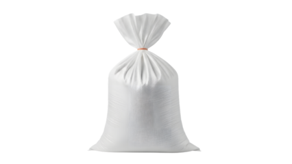 White sandbag isolated on transparent background
