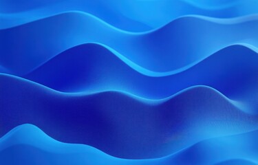 Abstract layered blue waves with smooth gradients, curved contours and soft light creating a calm, serene, soothing atmosphere