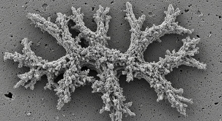 Scanning Electron Micrograph of Lithium Dendrite Structure