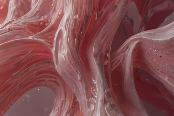 Pink ghost fluid motion with translucent layers