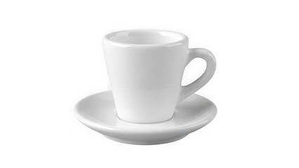 Obraz premium white ceramic coffee cup on saucer
