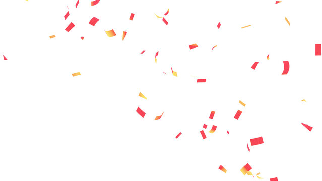 3d render Gold confetti PNG. confetti explosion transparent for background. 
