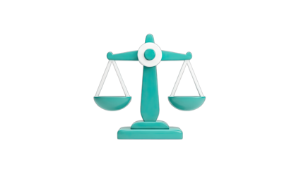Scales of Justice Icon on White Background