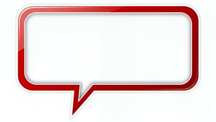 高級感のある赤いスピーチバブル 広告バナー用デザイン枠