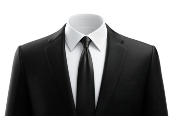 A man's head is shown with a black tie