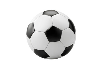 A white and black soccer ball