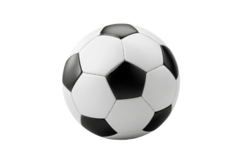 A white and black soccer ball