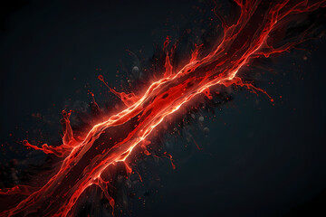 Red ghost plasma splash with dynamic motion