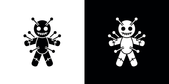 Voodoo doll with needles a spooky symbol of magic and dark arts