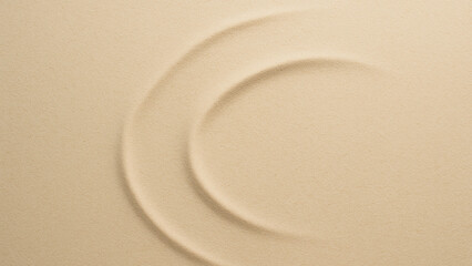 Minimal Sand Texture with Curved Line Shadows