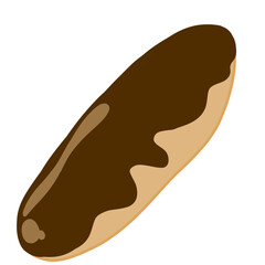 Eclair sweets simple illustration エクレア スイーツ シンプル イラスト