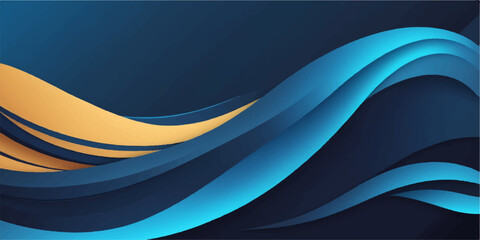 Dynamic blue wave pattern vector illustration for a modern business background design