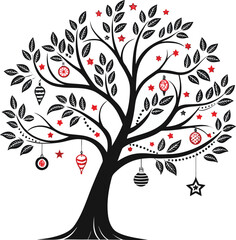 Obraz premium abstract tree with birds