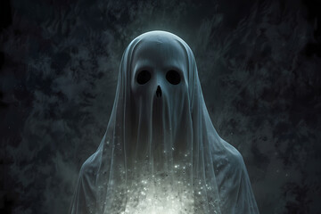 Scary Ghost with subtle texture bacground for halloween