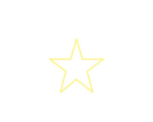 Obraz premium Bright yellow star illustration isolated on transparent background