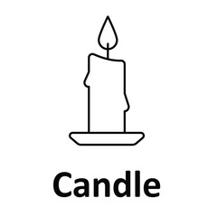 Obraz premium Candle Vector icon which can easily modify or edit