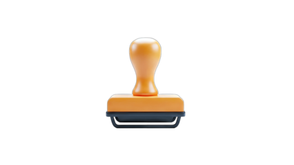 Rubber Stamp Isolated on White Background