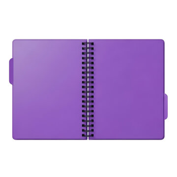 Open purple notebook