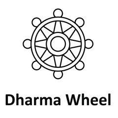 Obraz premium Dharma Wheel Vector icon which can easily modify or edit