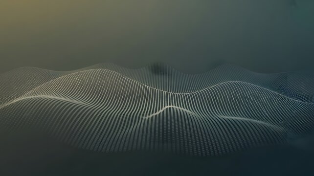 Minimal abstract digital wave landscape - Powered by Adobe