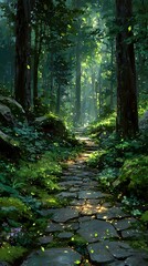 Fototapeta premium Serene forest pathway