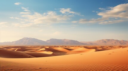 Serene desert landscape at sunset