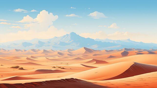 Serene sunset over dunes - Powered by Adobe