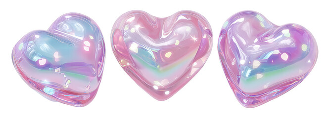 Romantic Deep Red Embers with Gold Highlights in Heart-Shaped Forms