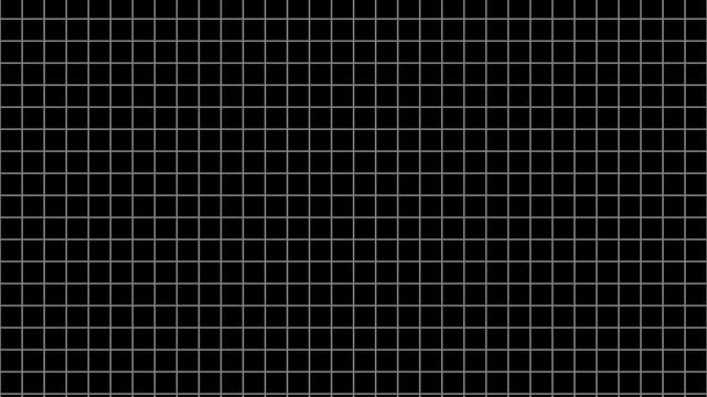 Animated gradient black background with grid moving wards. Horizontal Grid background video , dark color grid ,4K loopable footage
