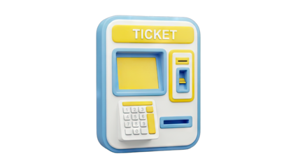 Ticket Machine Illustration: Purchase, Transportation, Travel Concept
